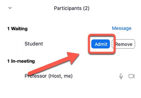 Admit Participants