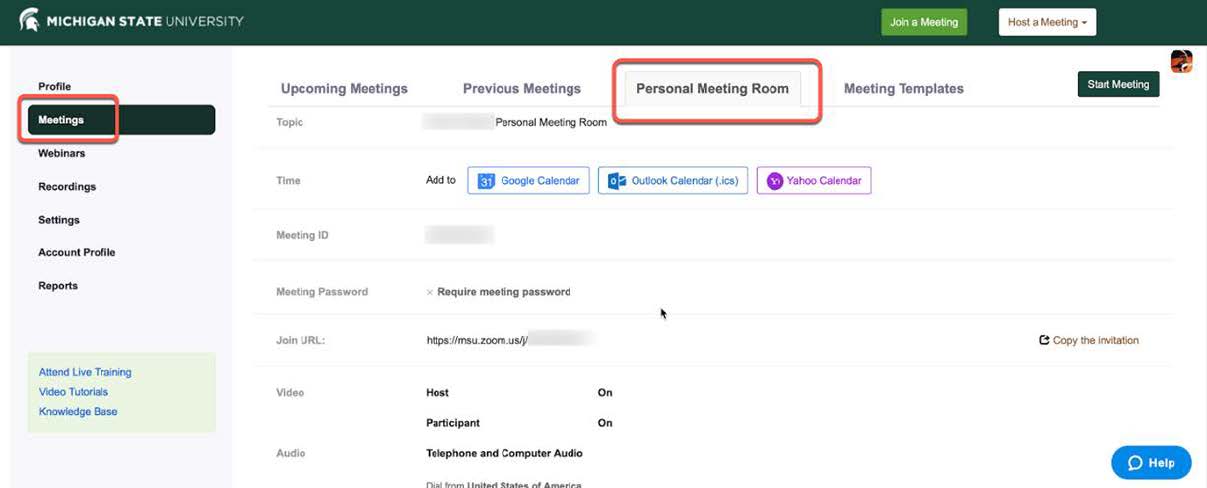 should i use personal meeting id to create meetings in zoom