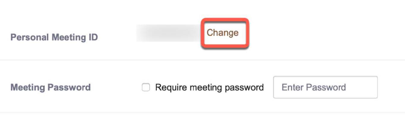 how to change personal meeting id in zoom