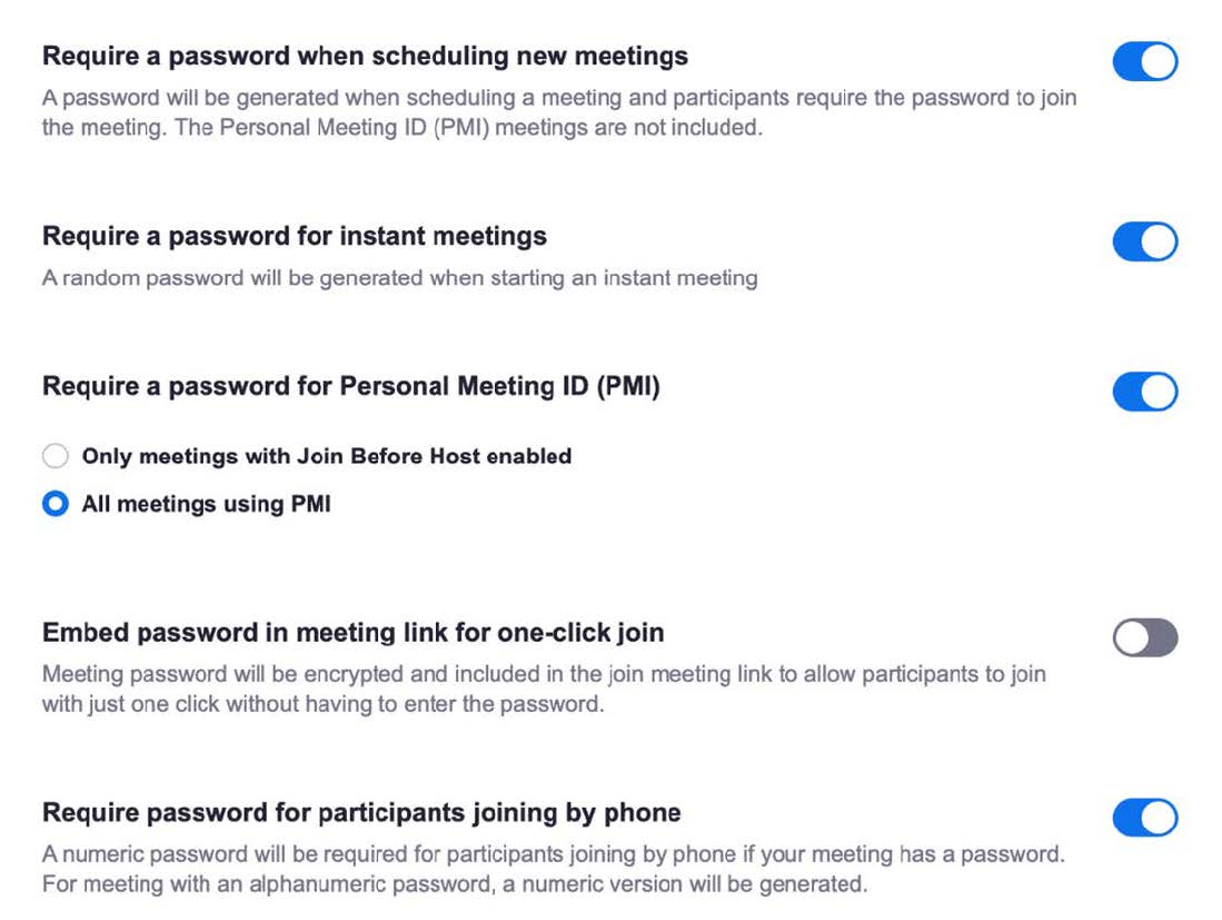 zoom personal meeting id password